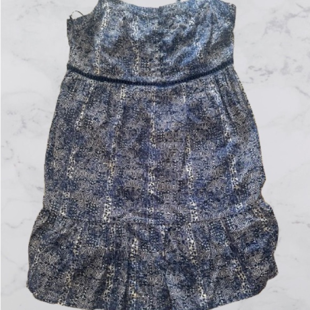 Blue rain mini dress